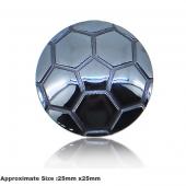Hematite Soccer Ball 25mm Pendant